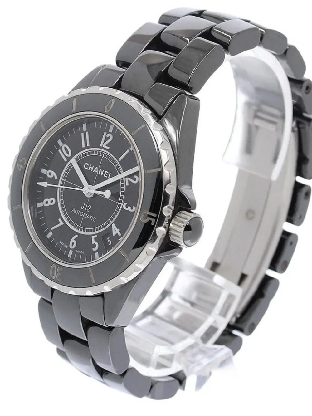 CHANEL J12 H0685 Black Ceramic 38MM Date black Dial Automatic Men's Watch_941794